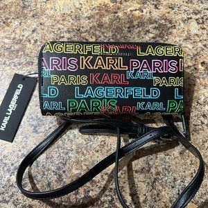 NWT Lagerfeld Rainbow Logo Small Crossbody Handbag